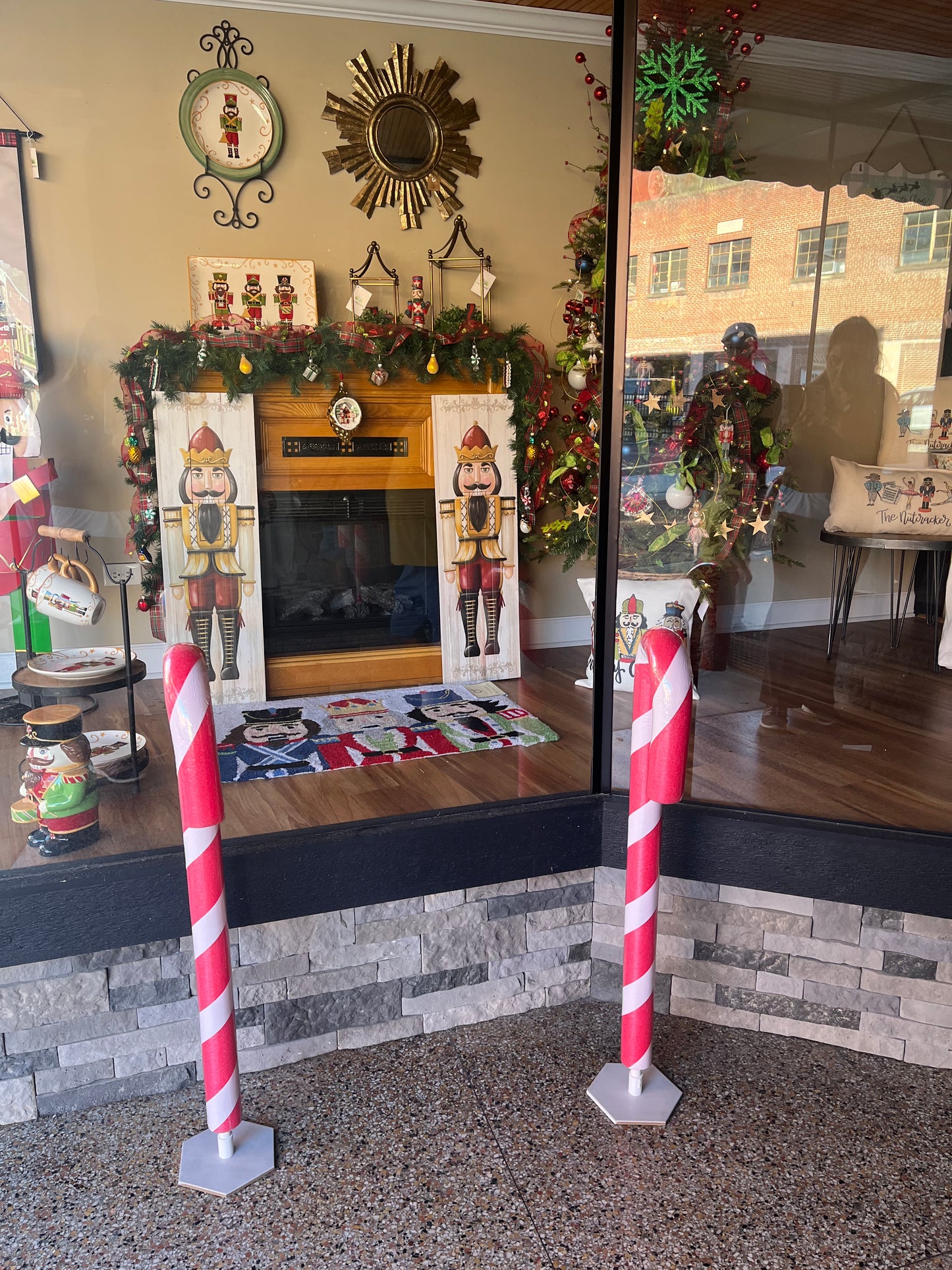 Set of 2 Giant Candy Canes (Red and White)