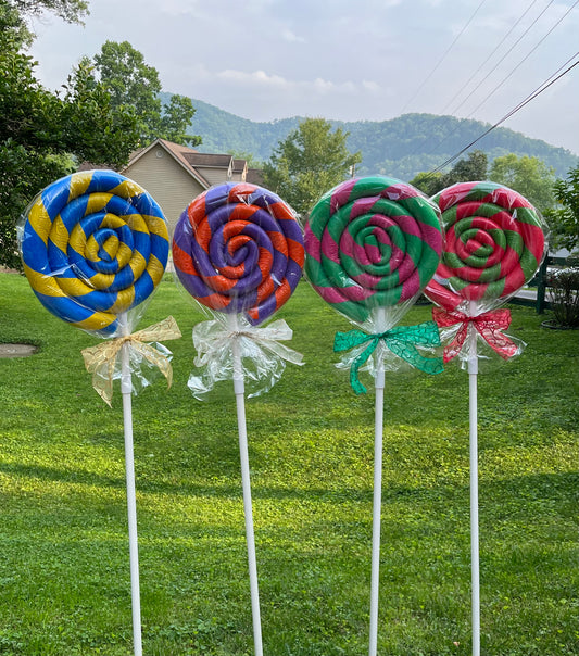 Set of 4 Giant Lollipops (Multicolored)