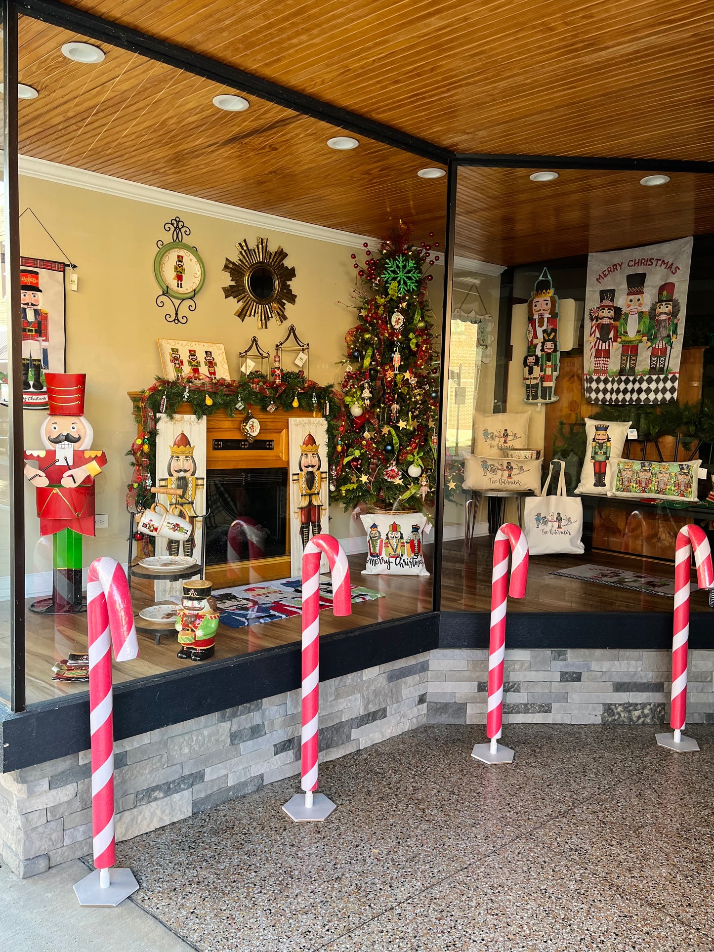 Set of 2 Giant Candy Canes (Red and White)