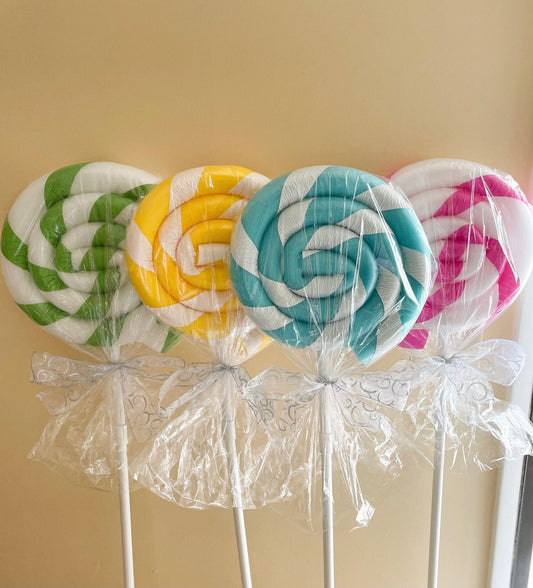 Set of 4 Giant Lollipops (Rainbow)